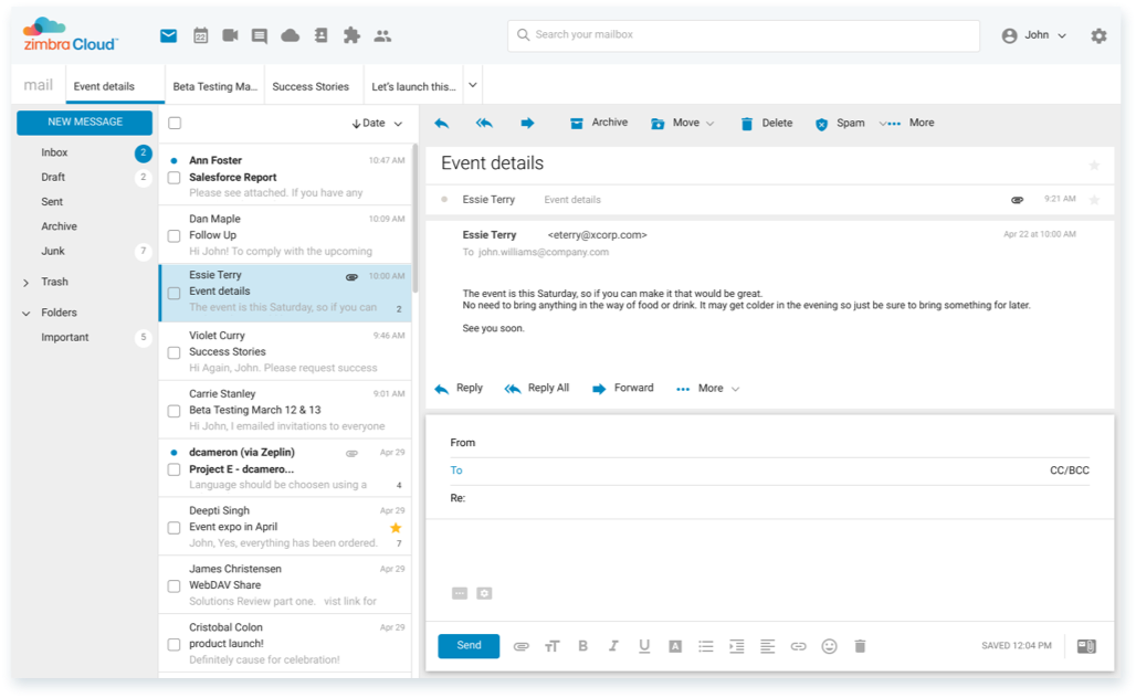 Boost productivity with modern, intuitive business email & collaboration